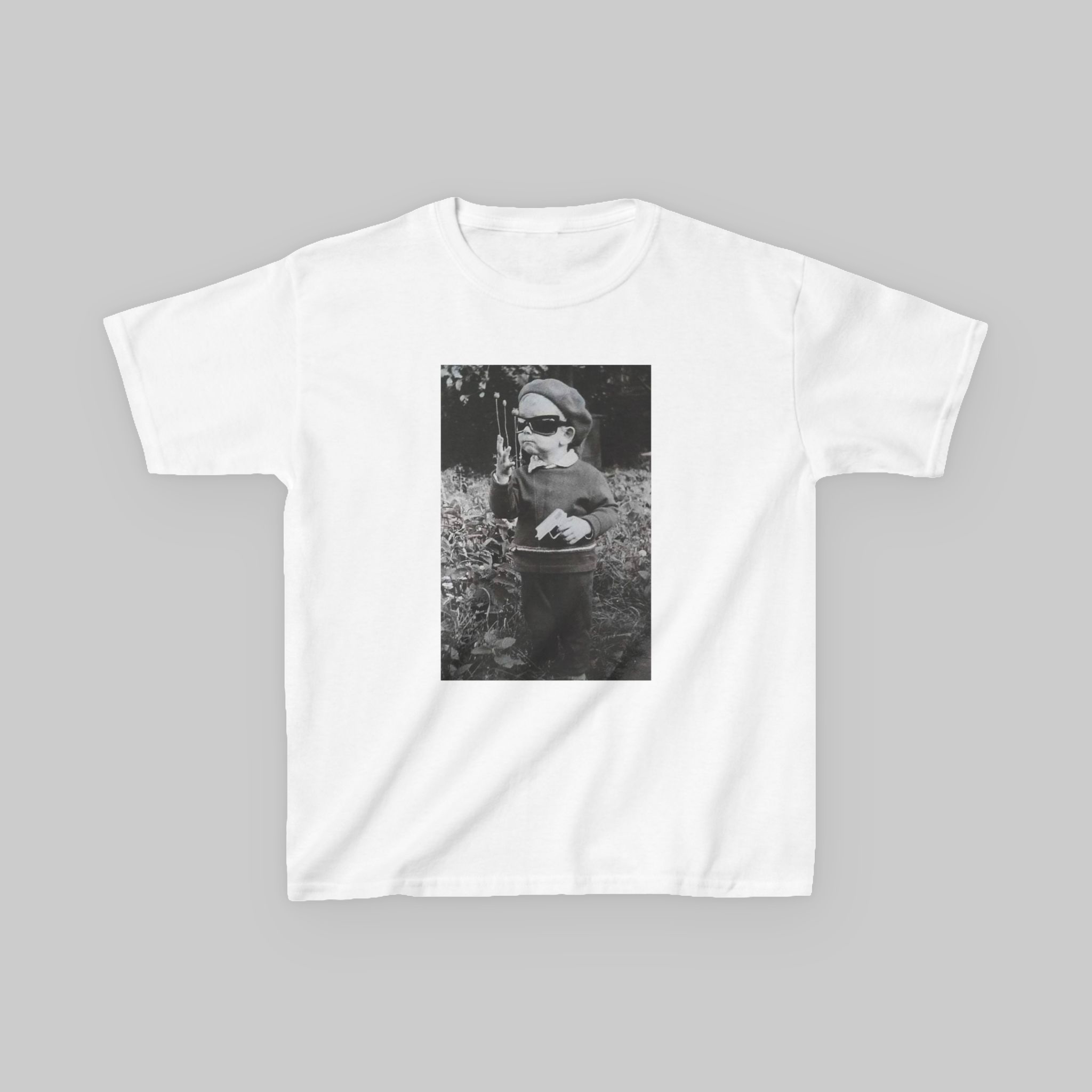 Tough Poets Little Marvin White Kids Heavy Cotton T-Shirt